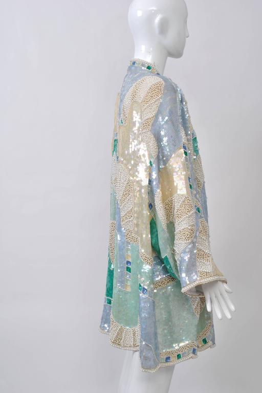 Pastel Beaded Evening Coat at 1stDibs