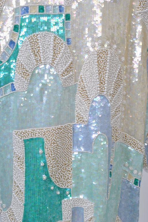 Pastel Beaded Evening Coat at 1stDibs