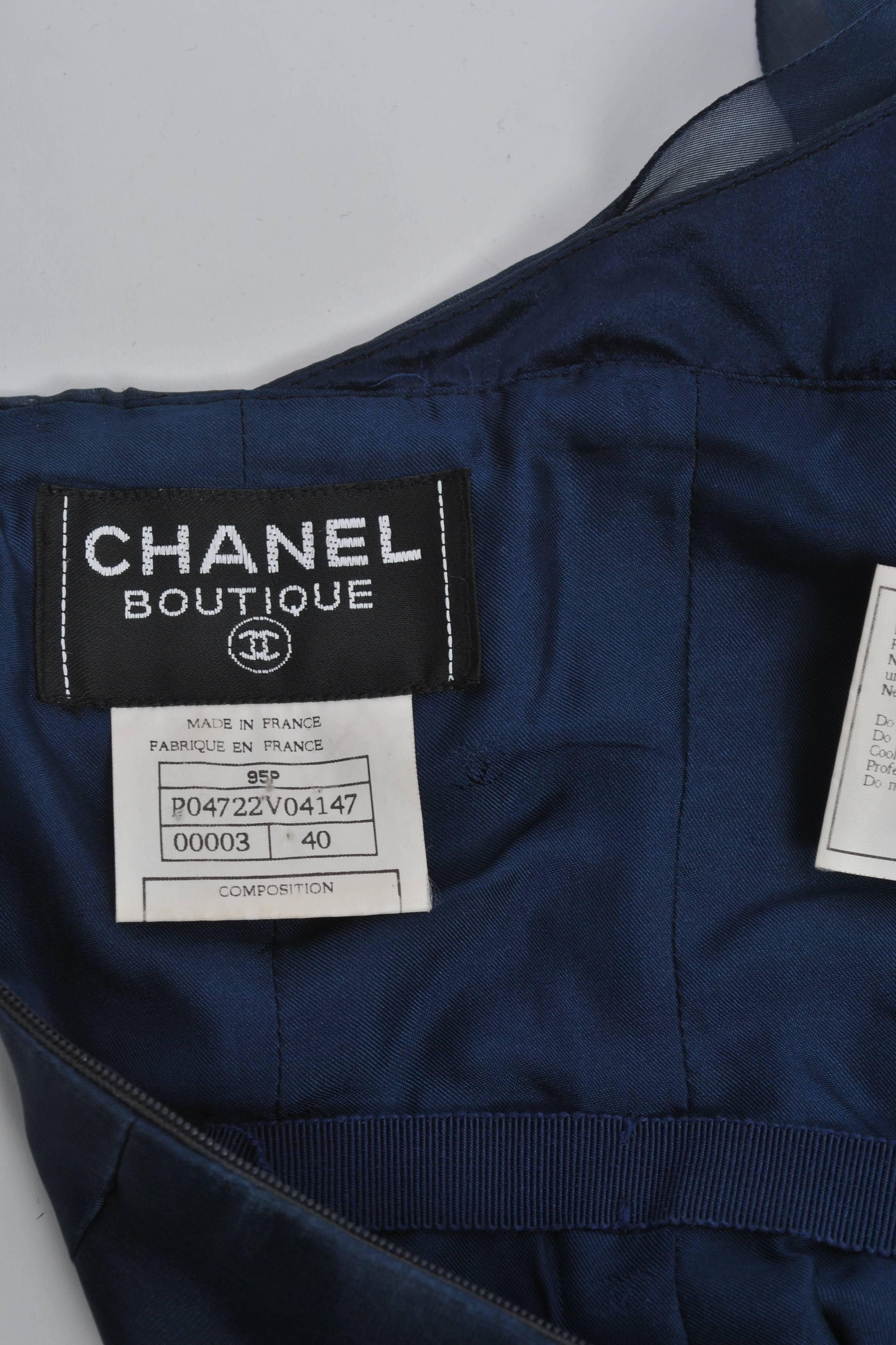 1990s Chanel Organza Halter Dress 2