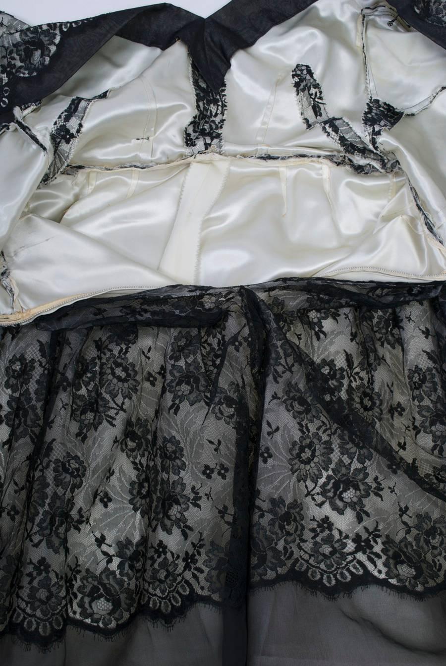 Black Lace 1960s Dress 4