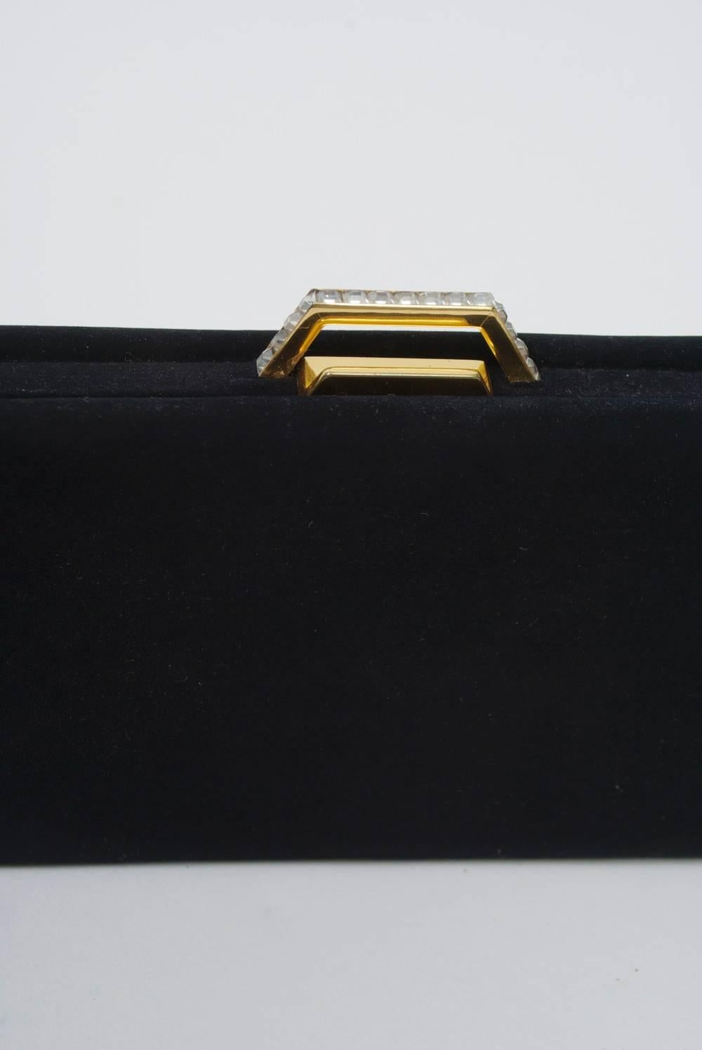 Koret Black Suede Clutch In Excellent Condition In Alford, MA
