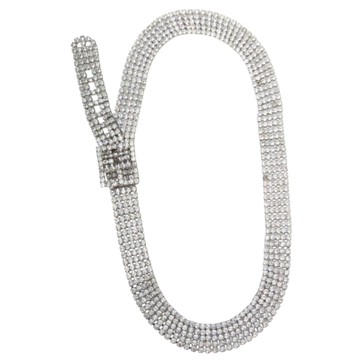 Vintage Adjustable Rhinestone Belt