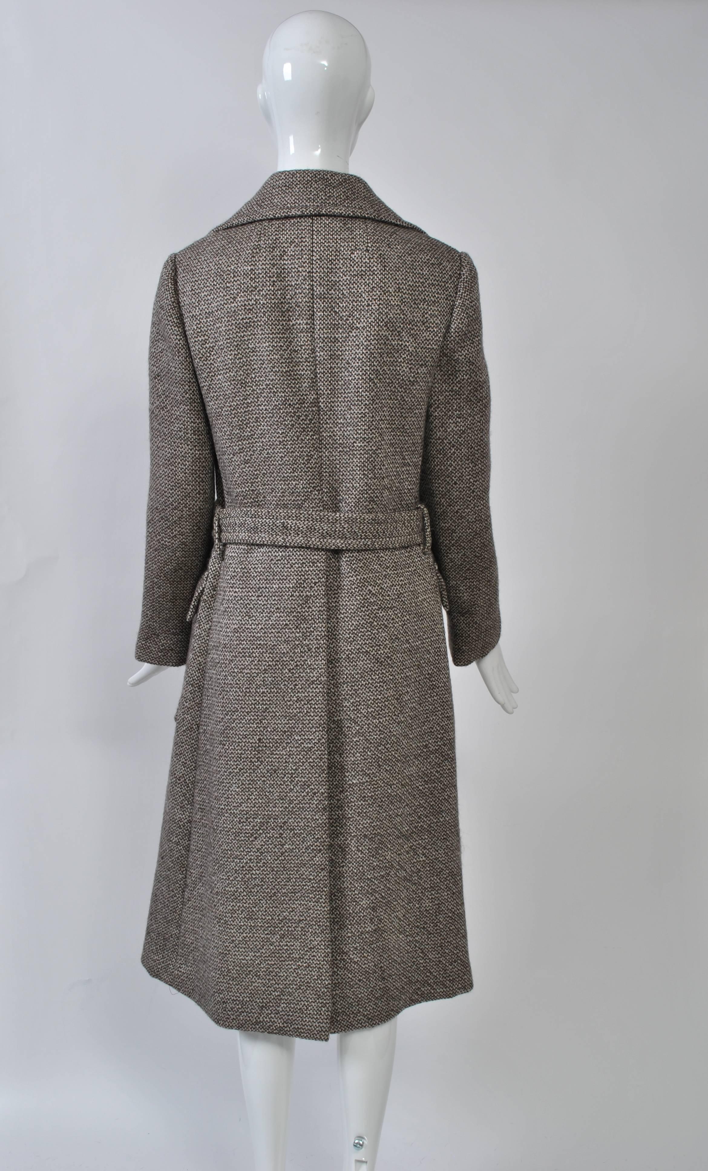 Women's Bill Blass Tweed Coat, 1970s For Sale