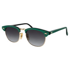 Occhiali da sole vintage Oleg Cassini con montatura verde "browline" — Fine anni '60