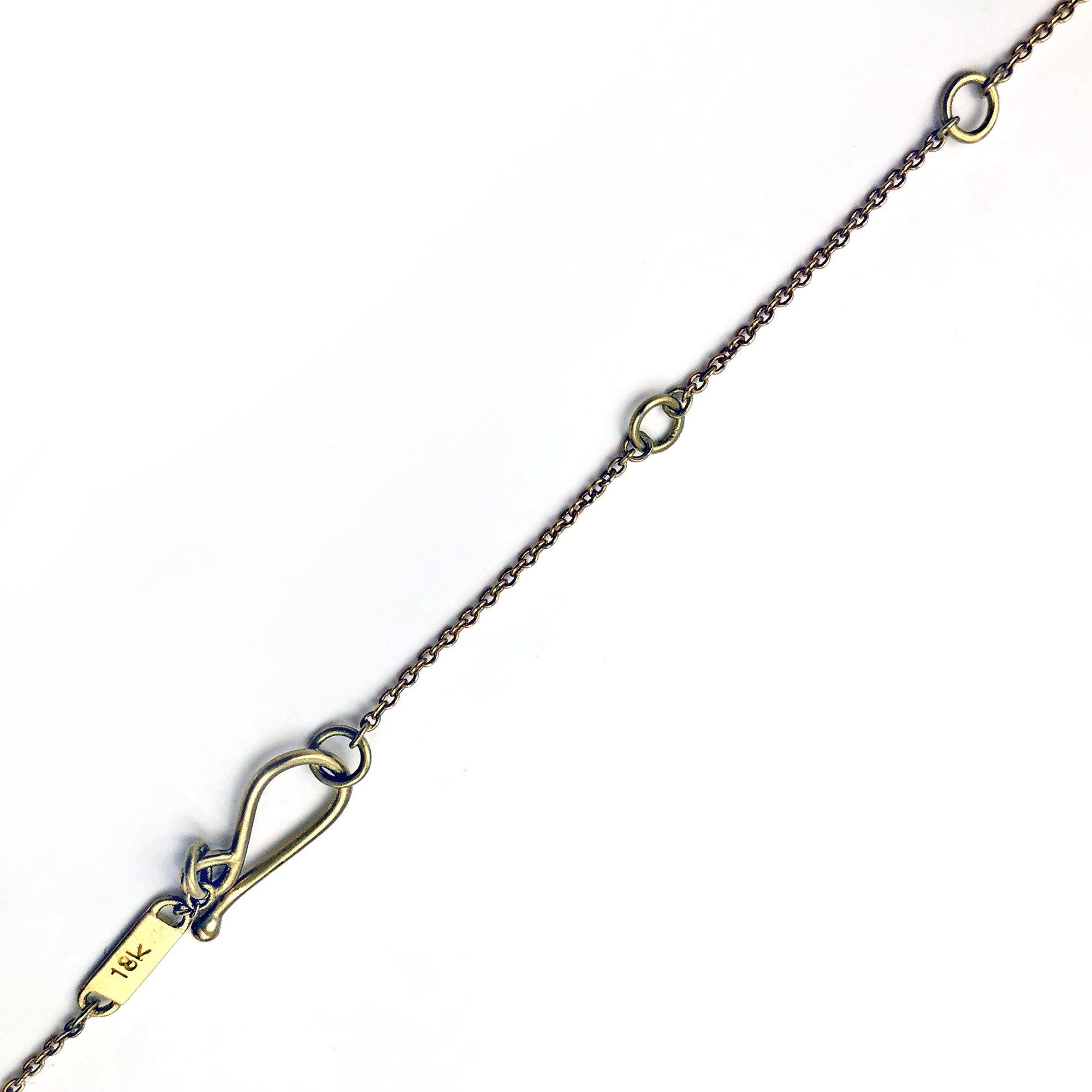 Kothari Tourmalinated Quartz Petite Gold Dagger Necklace In New Condition In Dallas, TX