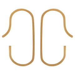 18-Karat Yellow Gold hammered Line paperclip Earrings