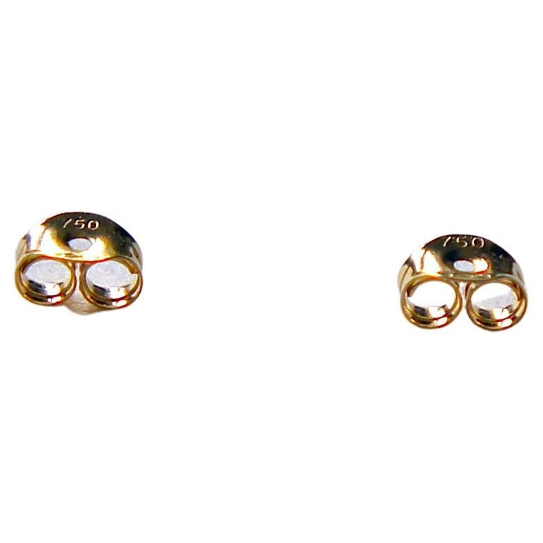 18-Karat Yellow Gold Forging Short line Earrings For Sale 3