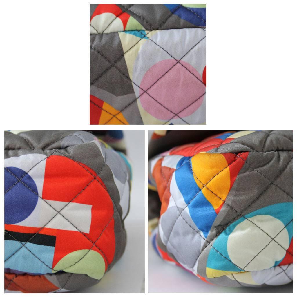 Chanel Limited Edition Multicolor Nylon Quilted Shoulder Bag Purse No. 20 In Good Condition In Boca Raton, FL