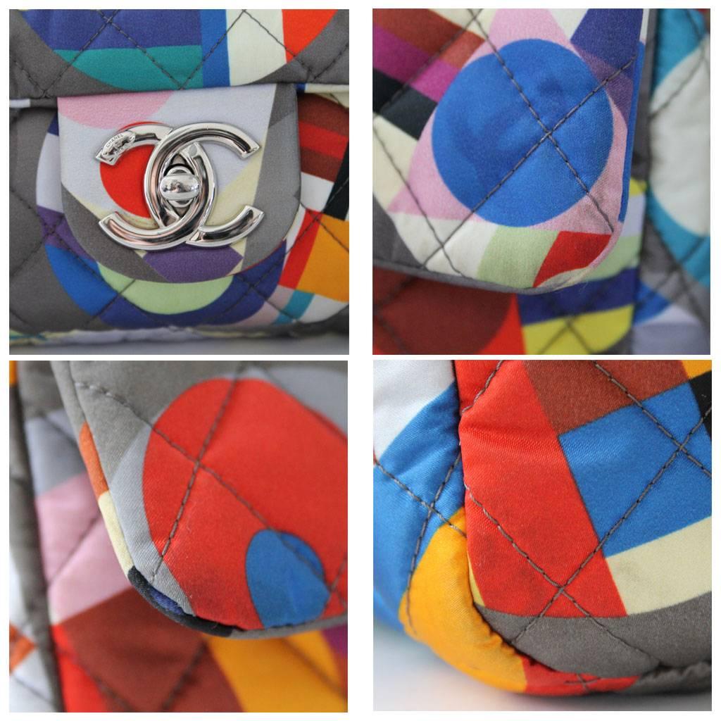 Women's or Men's Chanel Limited Edition Multicolor Nylon Quilted Shoulder Bag Purse No. 20
