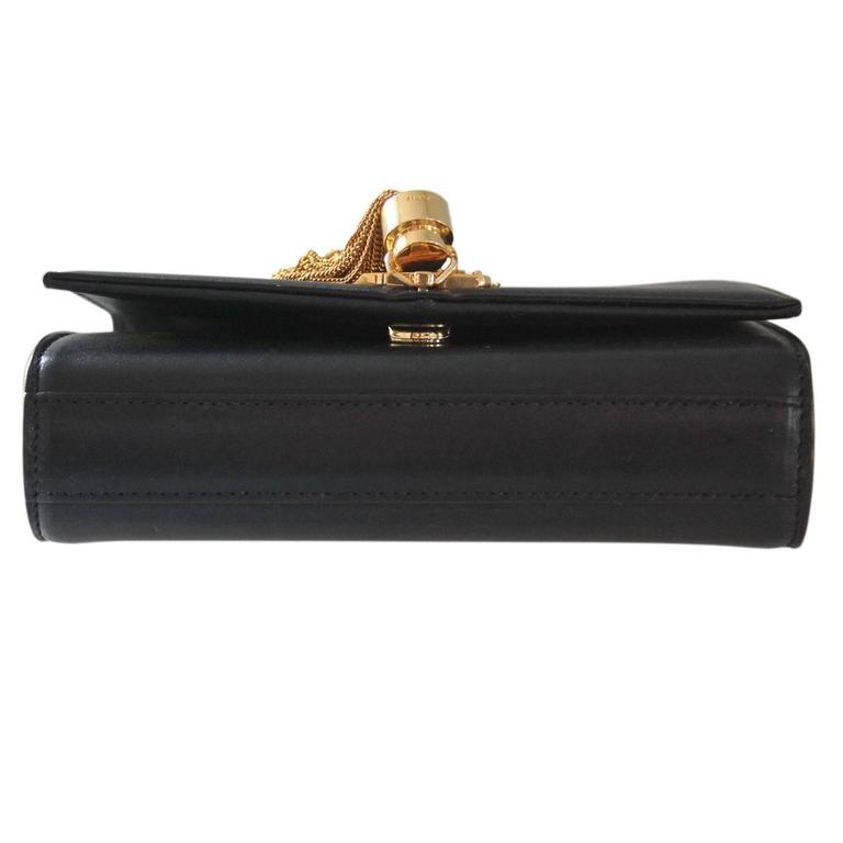 Saint Laurent Paris Small Black Leather Kate Monogram Tassel Satchel Bag GWH at 1stDibs does