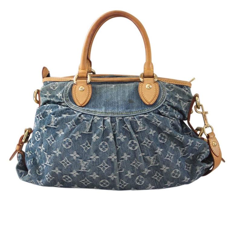 Louis Vuitton Denim Neo Cabby MM Handbag in Dust Bag at 1stdibs