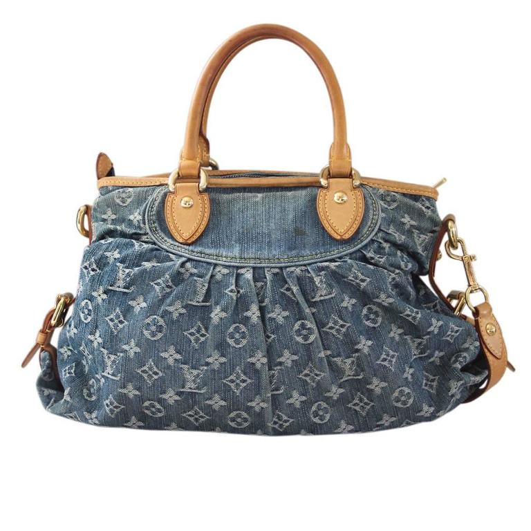 Louis Vuitton Denim Bag Red Handles Literacy Basics