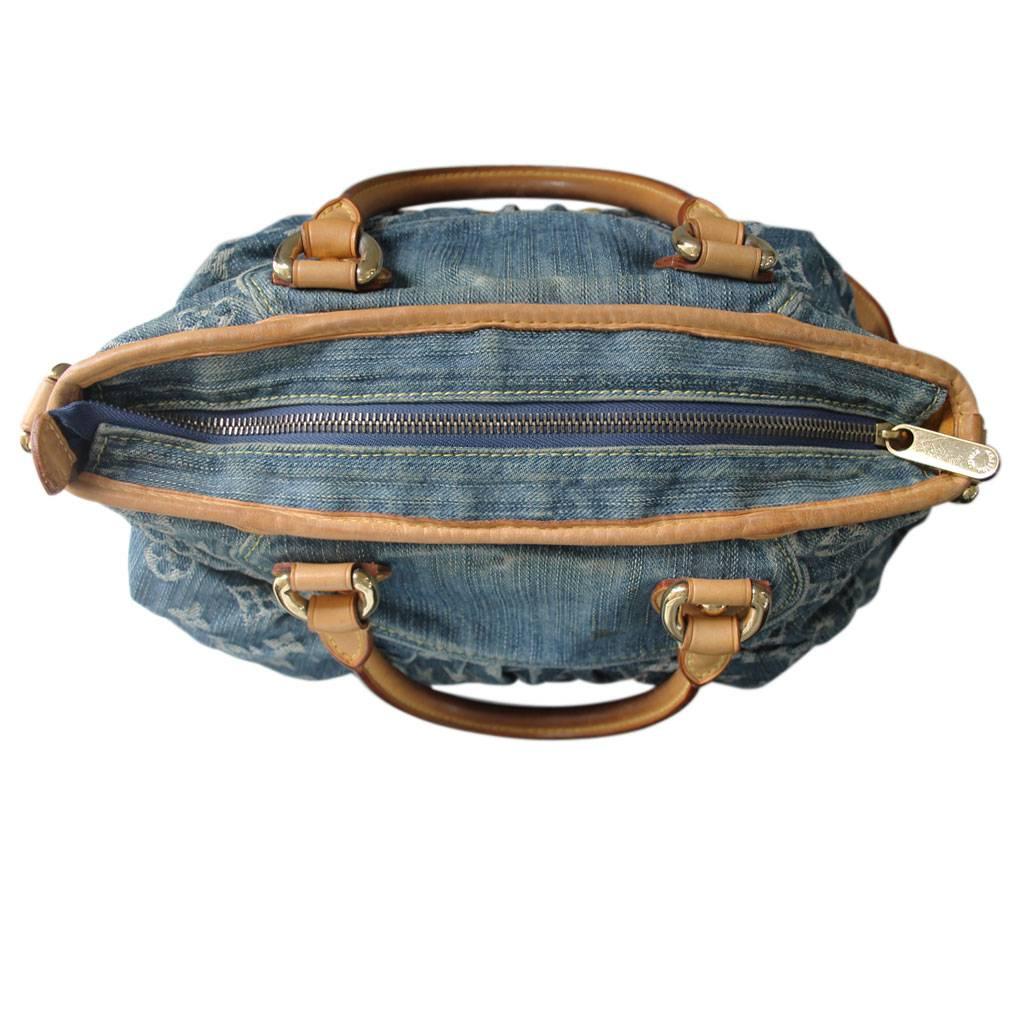 da uomo o donna Louis Vuitton Denim Neo Cabby MM Borsa in polvere