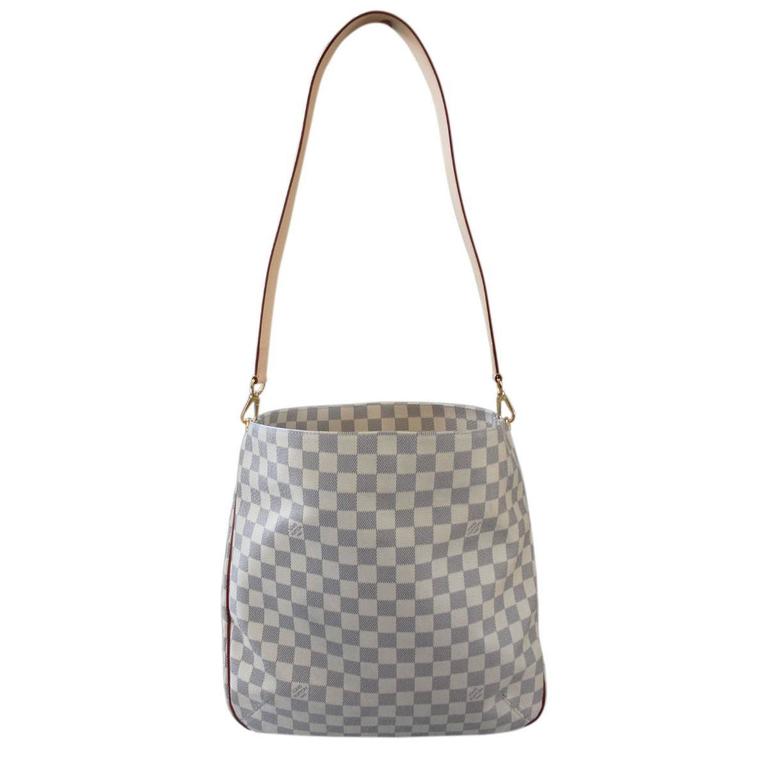 Louis Vuitton Soffi Damier Azur Handbag Hobo Tote For Sale at 1stdibs