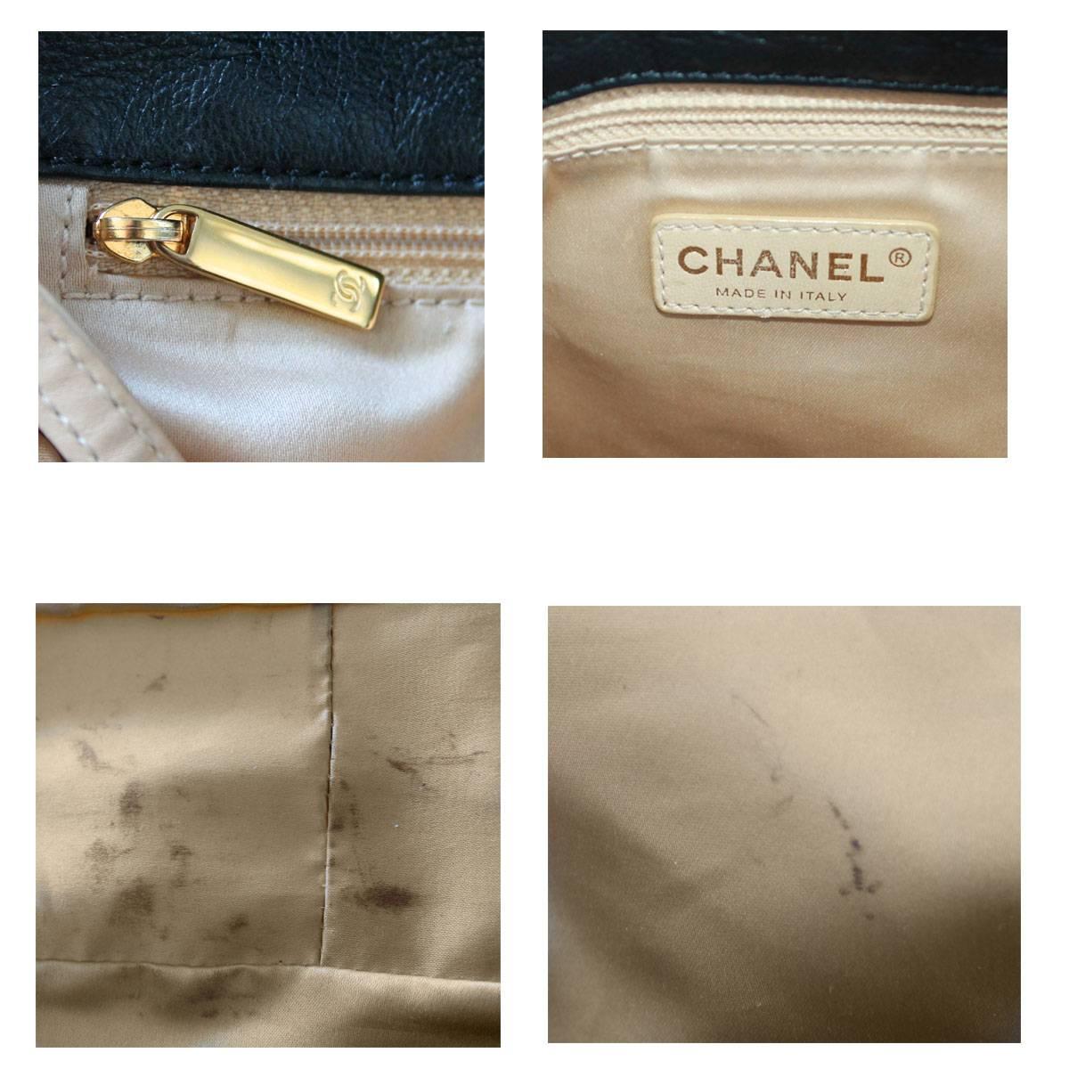 Women's Chanel Black Lambskin Chain Top Slouch Shoulder Bag GHW No. 12
