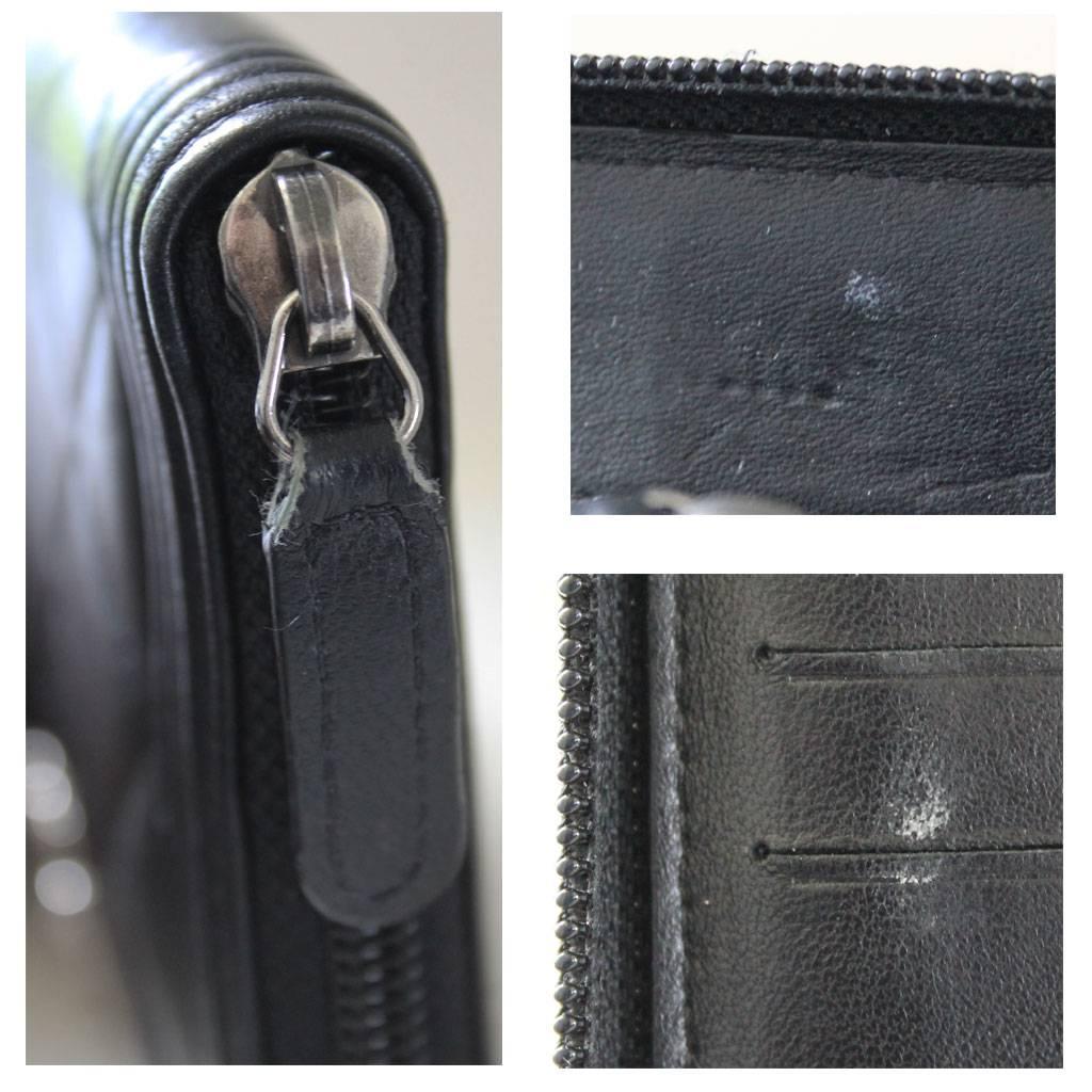 Chanel Black Lambskin Large Zip Around Boy Wallet No. 16 1