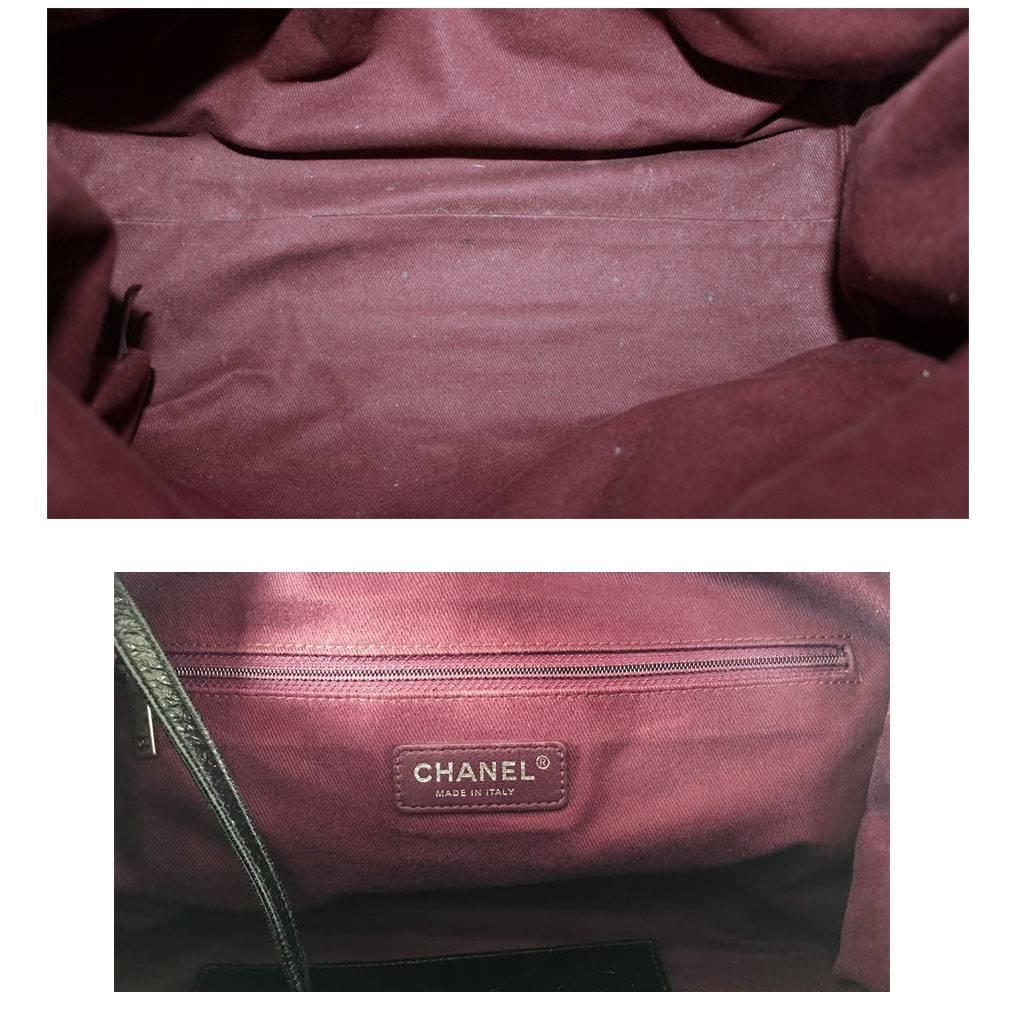 Chanel Accordion Tote Black Distressed Leather 2015 in Box 3