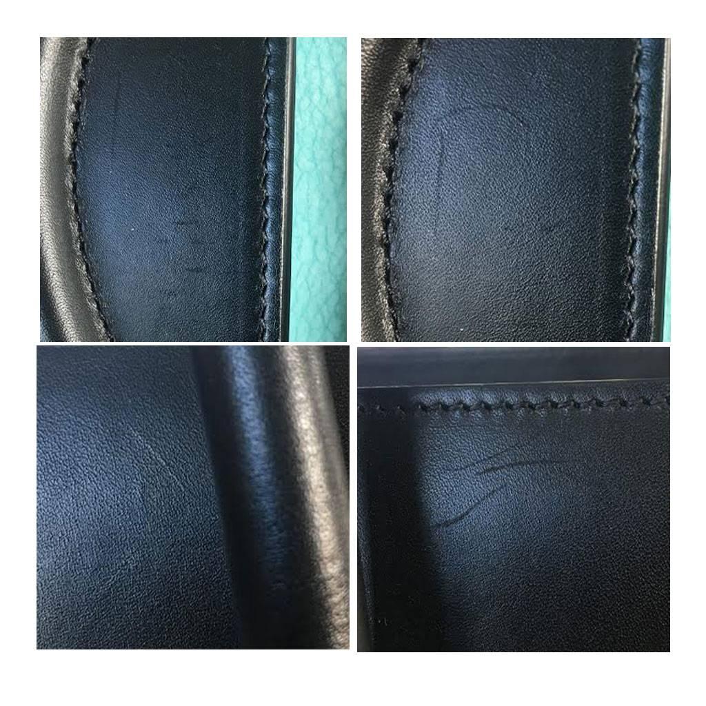Celine Tricolor Micro Luggage Tote Pebbled Leather & Suede Handbag 1