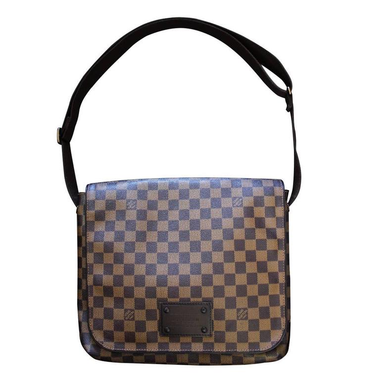 Louis Vuitton Brooklyn MM Damier Ebene Messenger Bag Discontinued at 1stDibs