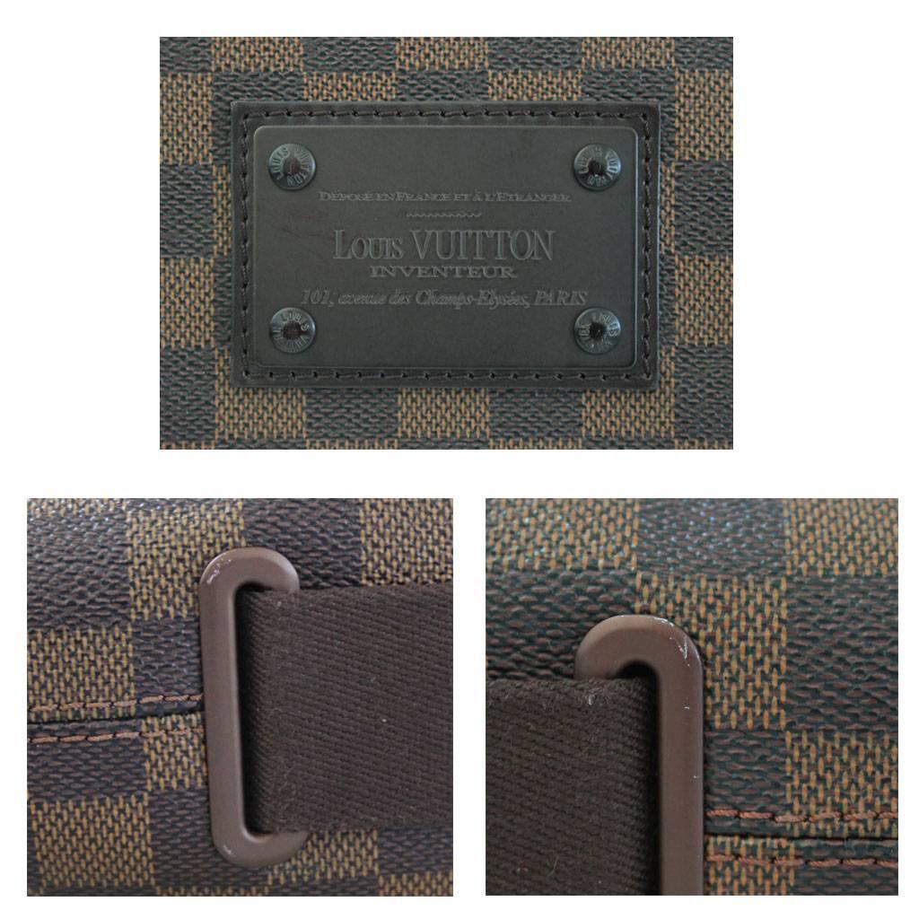 Gray Louis Vuitton Brooklyn MM Damier Ebene Messenger Bag Discontinued