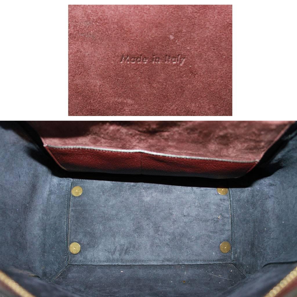 Celine Medium Plum Belt Bag Grained Leather Handbag 3