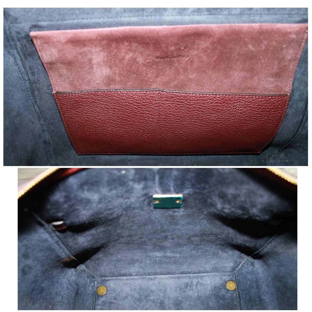 Celine Medium Plum Belt Bag Grained Leather Handbag 2