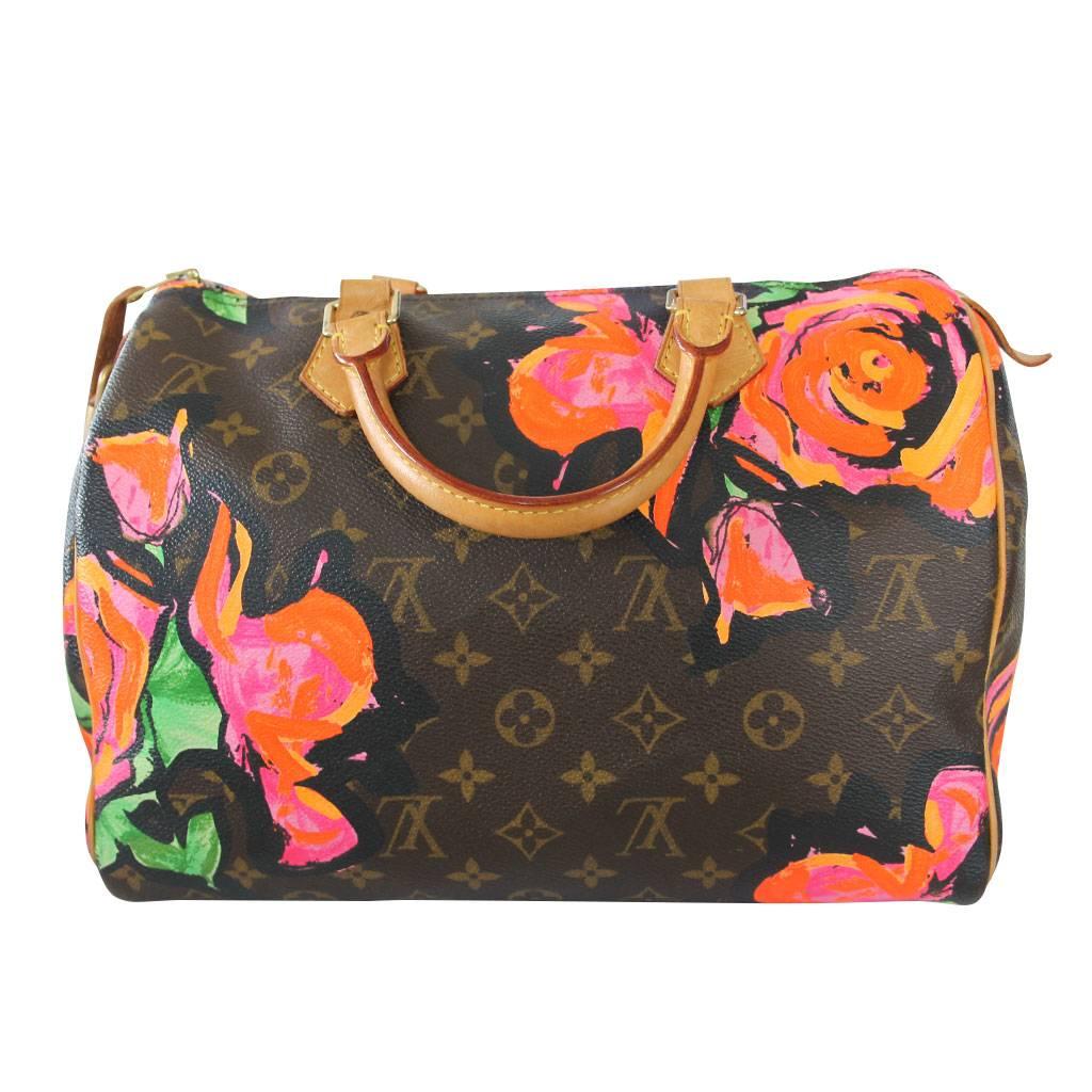 Company: Louis Vuitton
Style: Stephen Sprouse Rose Painted Handbag
Handles: Cowhide Leather Rolled Handles; Drop: 3.5