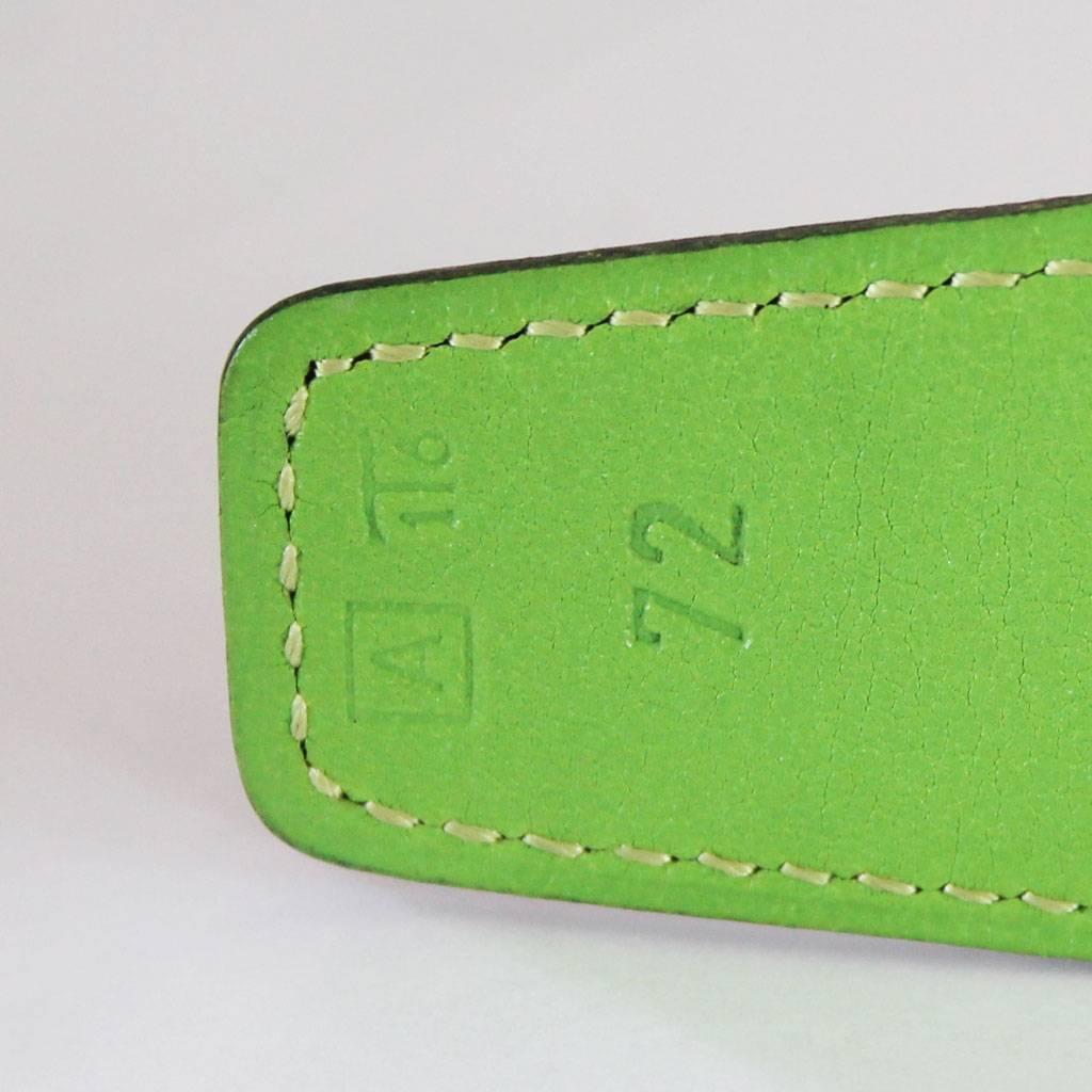 green leather belt