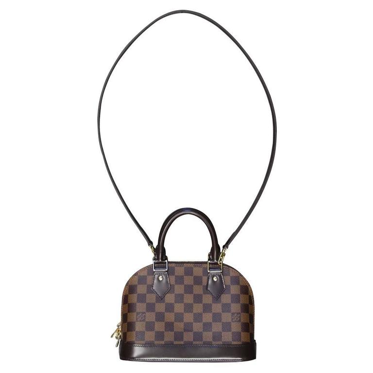 Louis Vuitton Alma BB Damier Ebene Handbag in Box with Receipt at 1stdibs