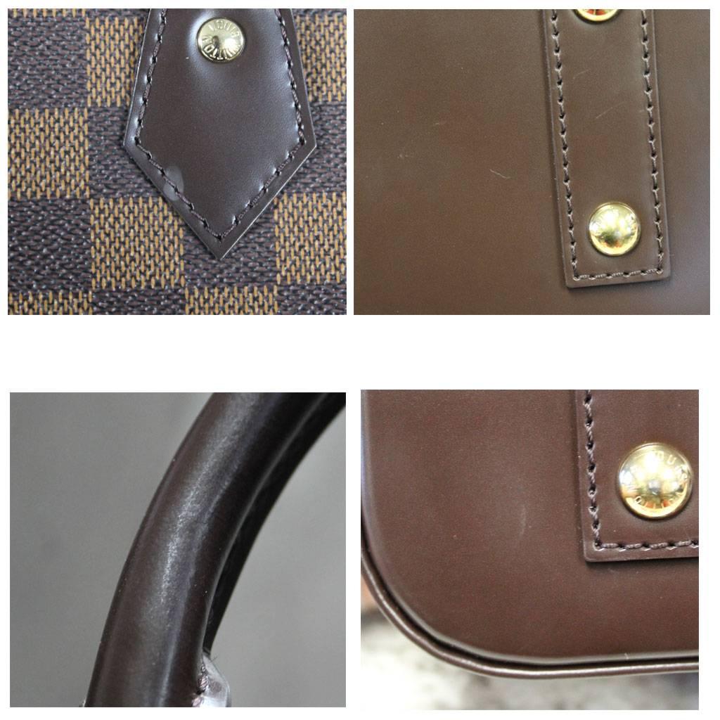 Men's Louis Vuitton Alma BB Damier Ebene Handbag in Box with Receipt