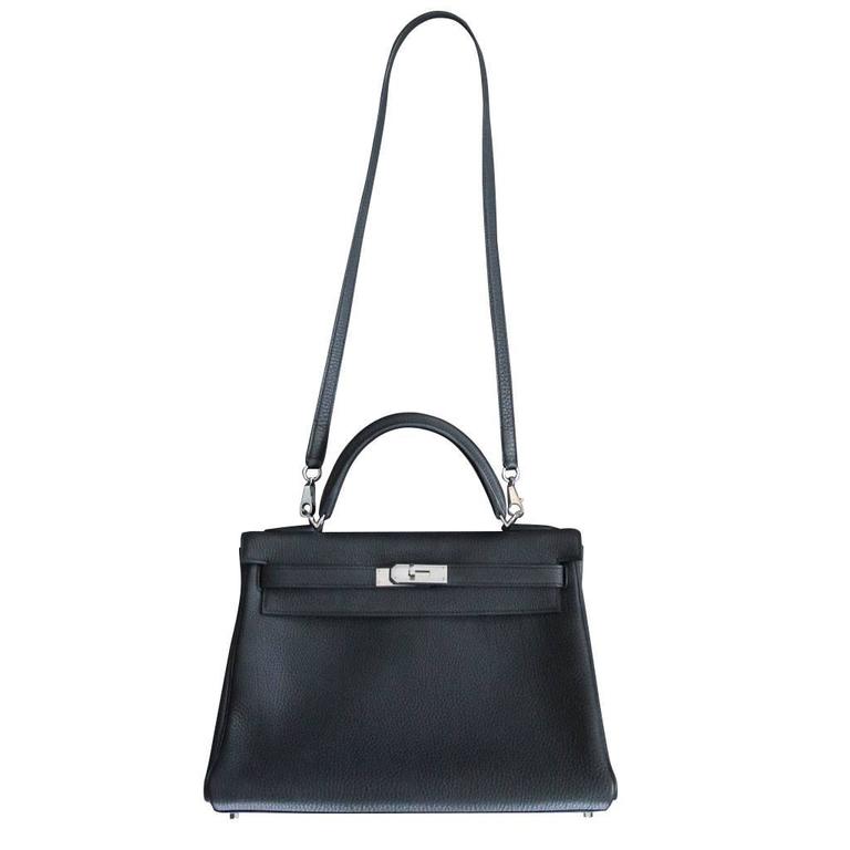 Hermes Kelly 32 Retourne Black Togo