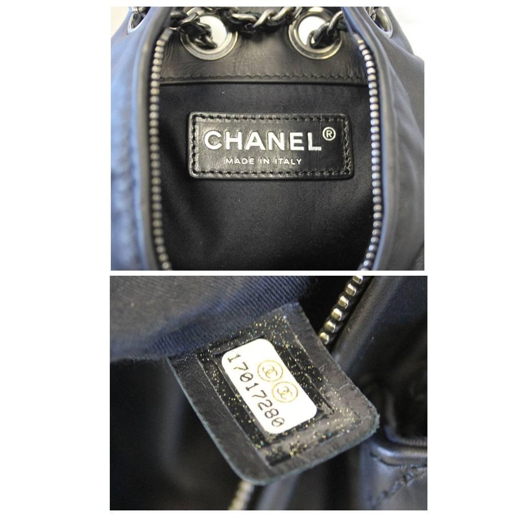 Chanel Mini Backpack is Back Black Lambskin SHW Purse in Dust Bag 1