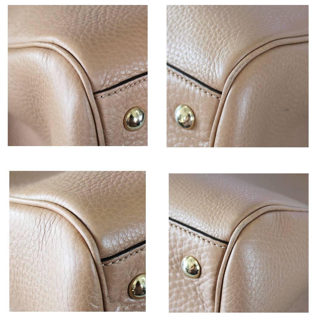 Gucci Large Bamboo Shopper Beige Leather Tote Handbag 2