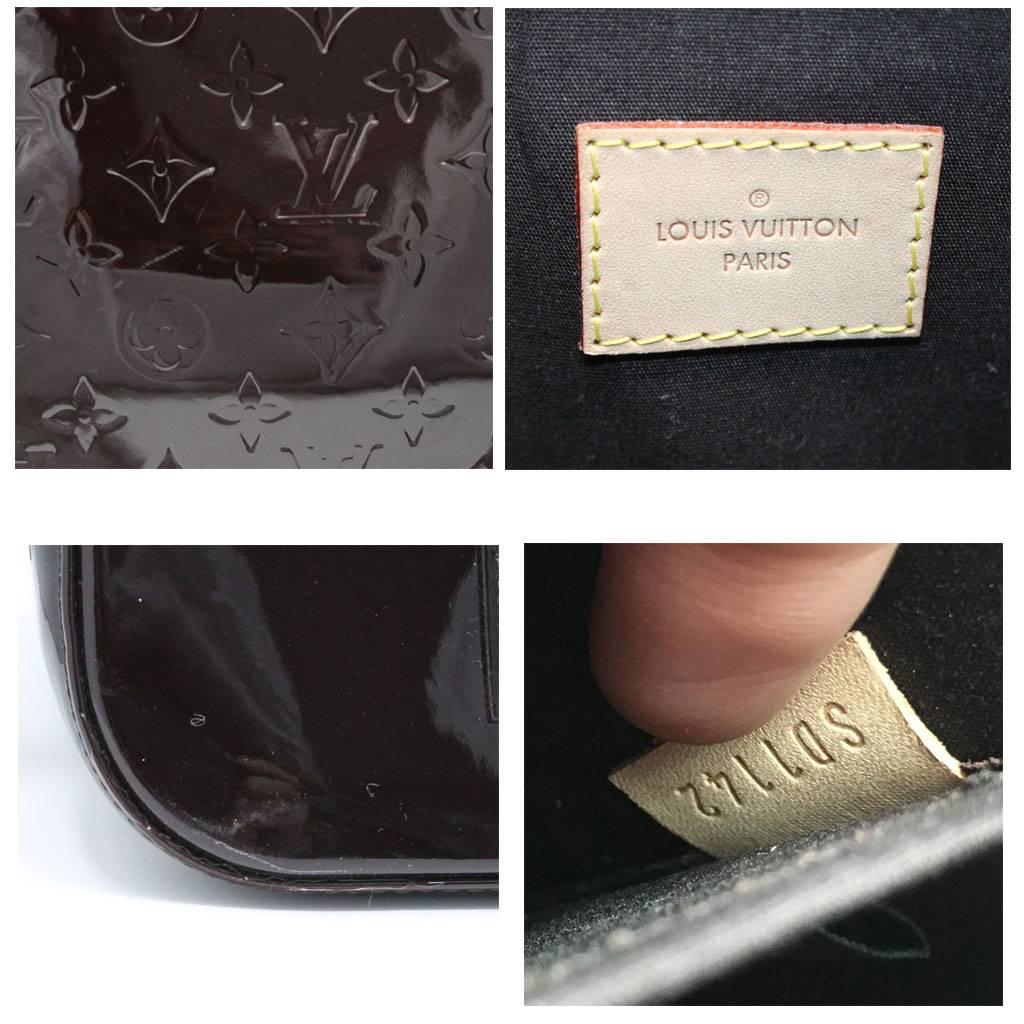 Louis Vuitton Alma GM Vernis Amarante Handbag with Receipt and Dust Bag 2