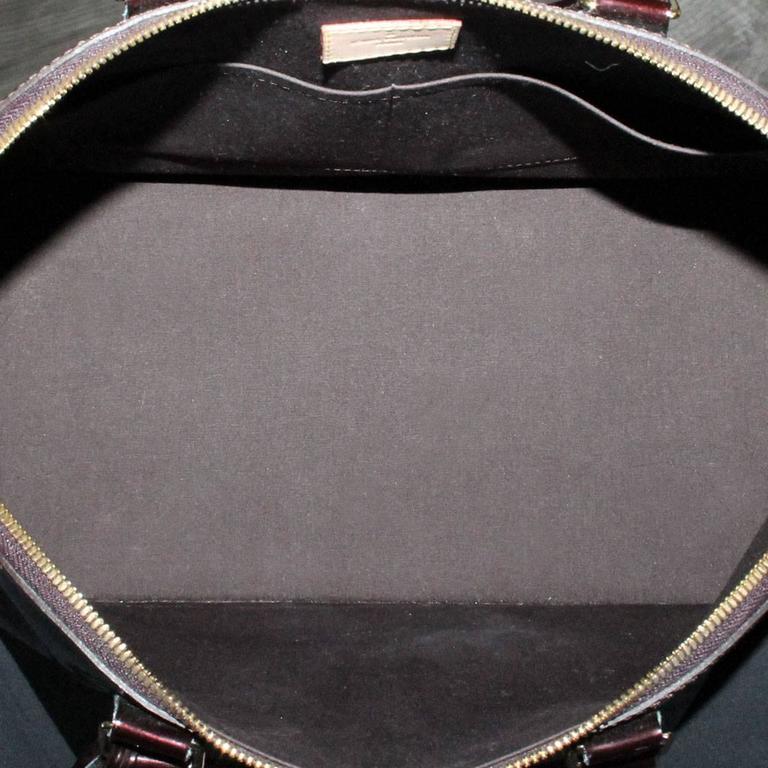 Louis Vuitton Alma GM Vernis Amarante Handbag with Receipt and Dust Bag at  1stDibs