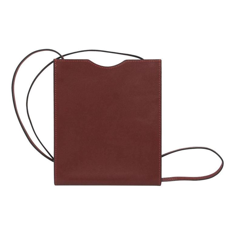 Hermes Sling Crossbody Carmine Red Colored Messenger Bag at 1stDibs