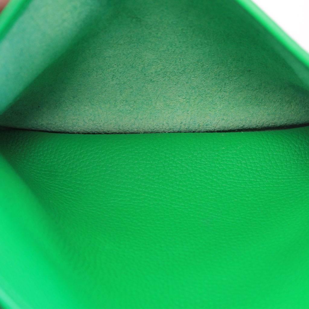 Hermes Evelyne III PM Bamboo Green Clemence Leather Handbag in Dust Bag 2014 1