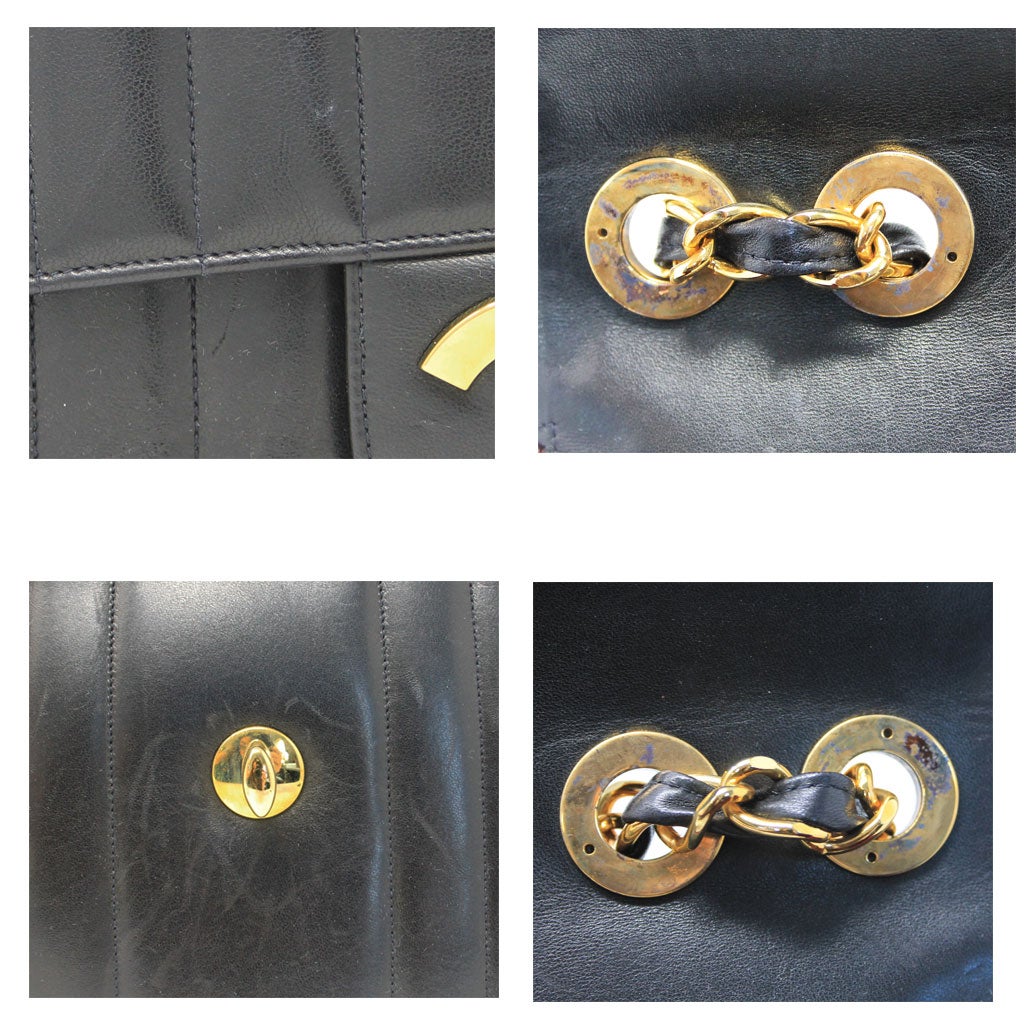 Chanel Black Quilted Lambskin Vertical Maxi Flap GHW Vintage Handbag at  1stDibs