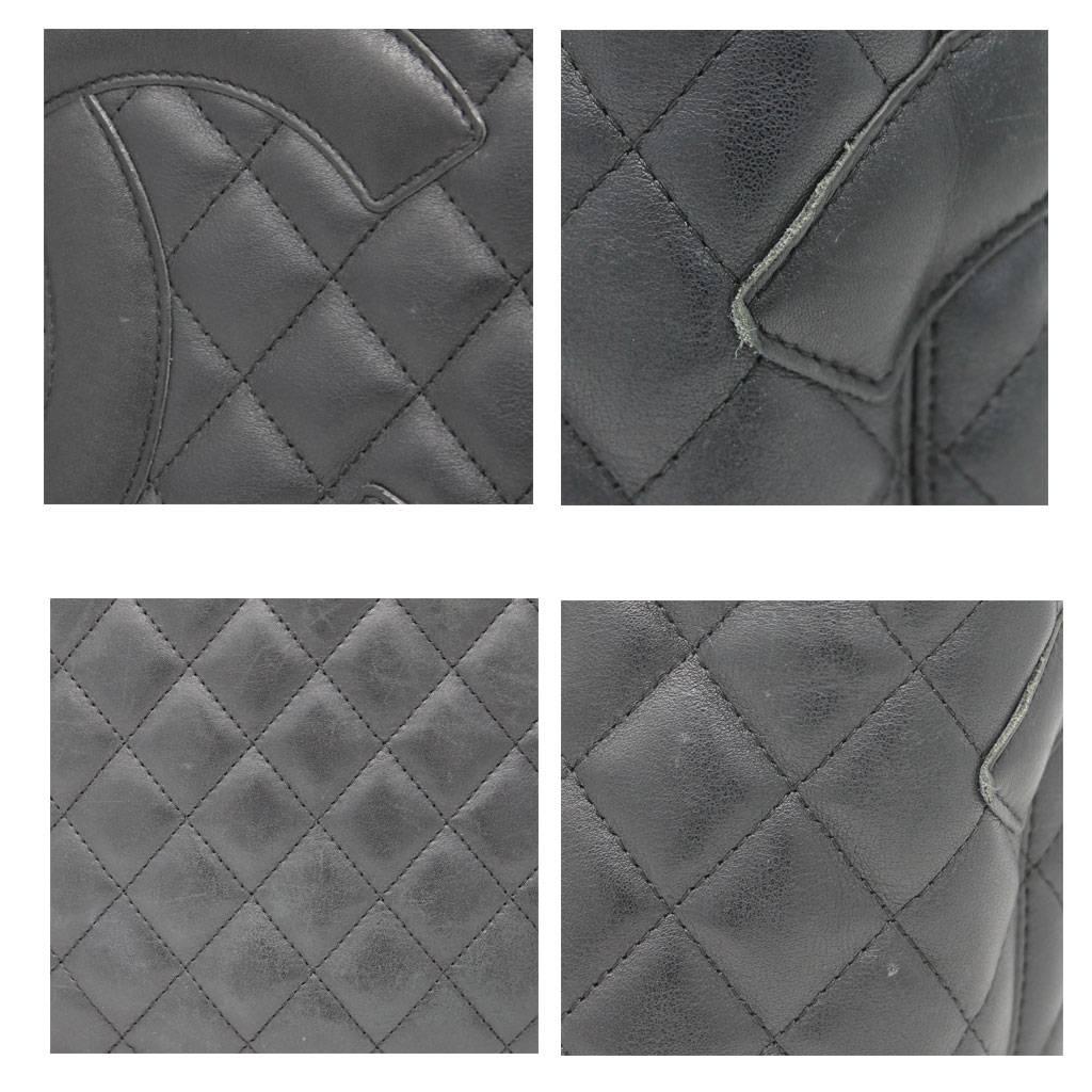 Women's Chanel Cambon Line Large Black Calf Shoulder Tote Bag