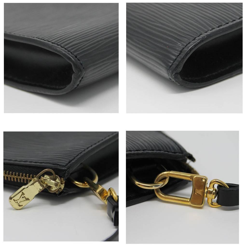 Louis Vuitton Black Epi Leather Pochette Handbag 1