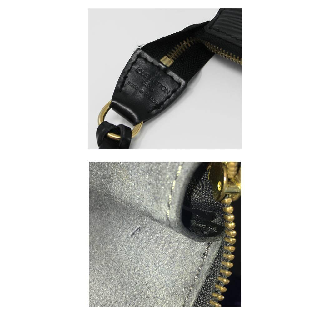 Louis Vuitton Black Epi Leather Pochette Handbag 4