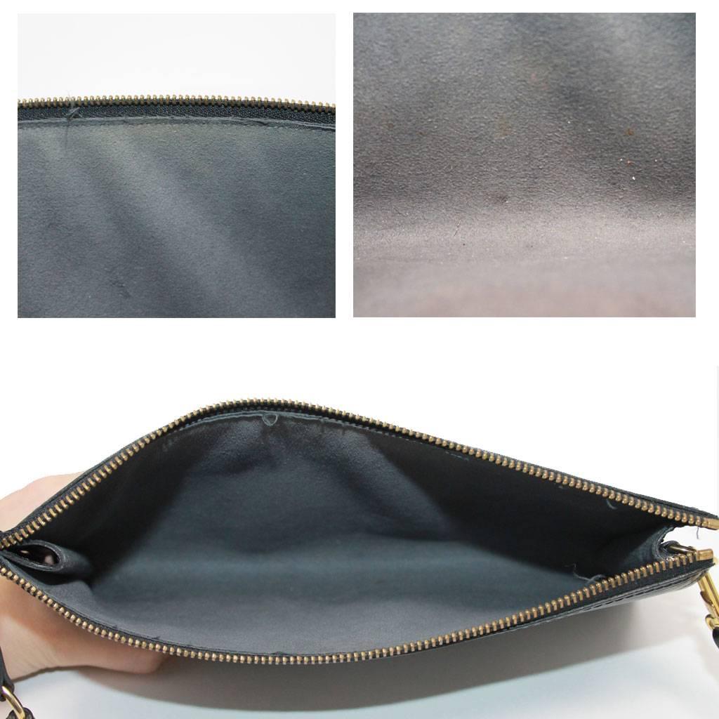 Louis Vuitton Black Epi Leather Pochette Handbag 3