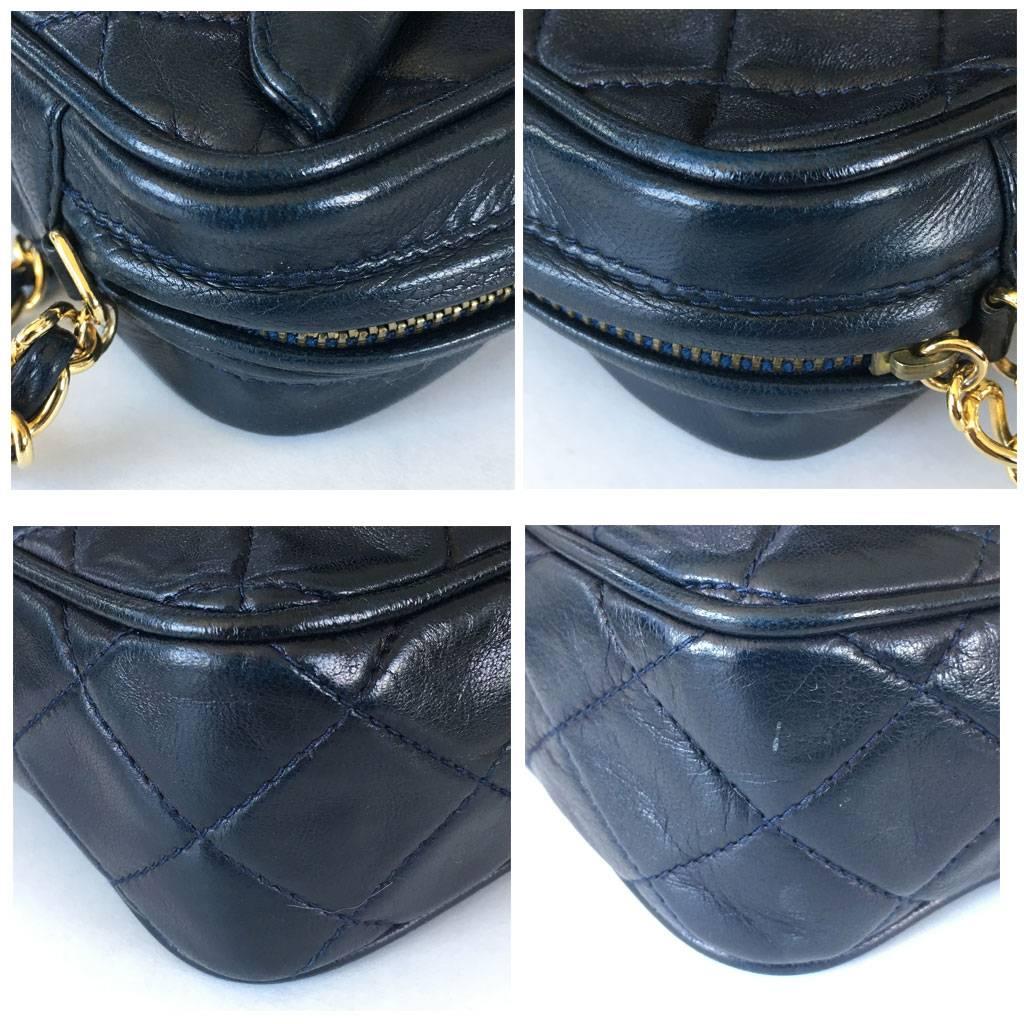 Women's Chanel Navy Matelasse Tassel Lambskin GHW Shoulder Bag w/ Dust Bag