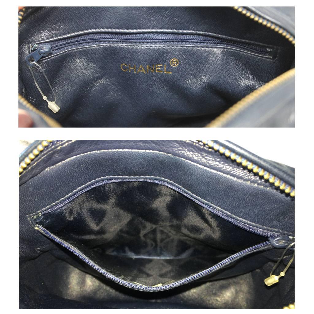 Chanel Navy Matelasse Tassel Lambskin GHW Shoulder Bag w/ Dust Bag 3