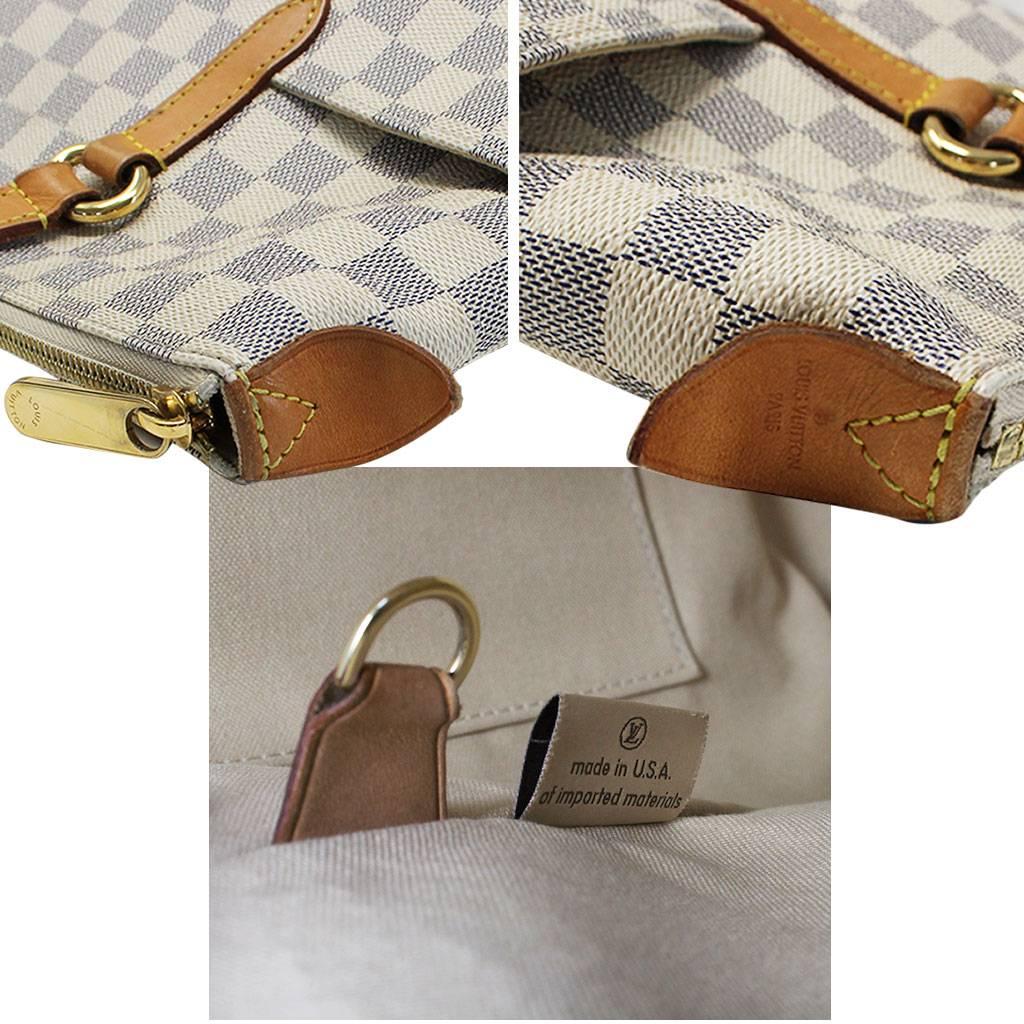 Louis Vuitton Totally MM Damier Azur Handbag Purse in Dust Bag In Good Condition In Boca Raton, FL