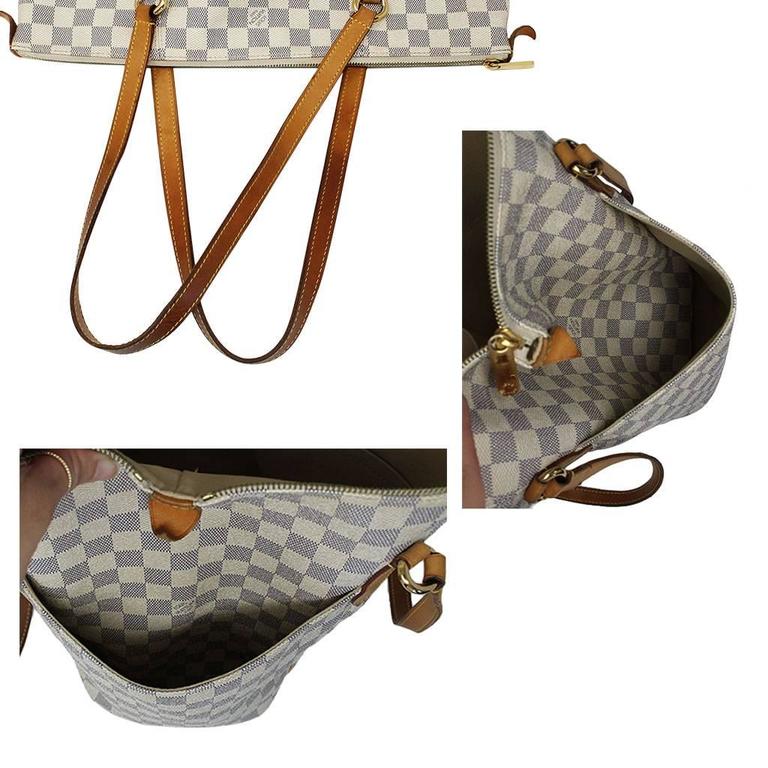 Louis Vuitton Totally MM Damier Azur Handbag Purse in Dust Bag at 1stdibs