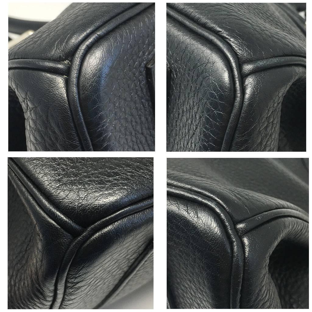 Black Hermes 42cm Noir Taurillon Clemence Shoulder Birkin Argente Palladium JPG