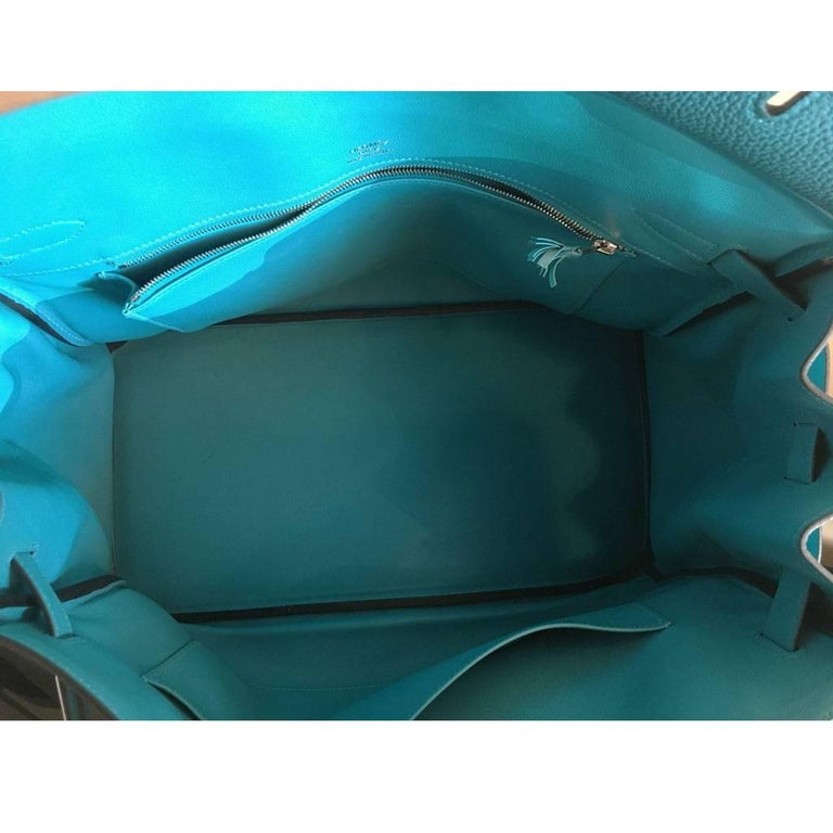 Hermes Birkin Ghillies Turquoise 35cm Togo Swift Leather 2015 Handbag ...