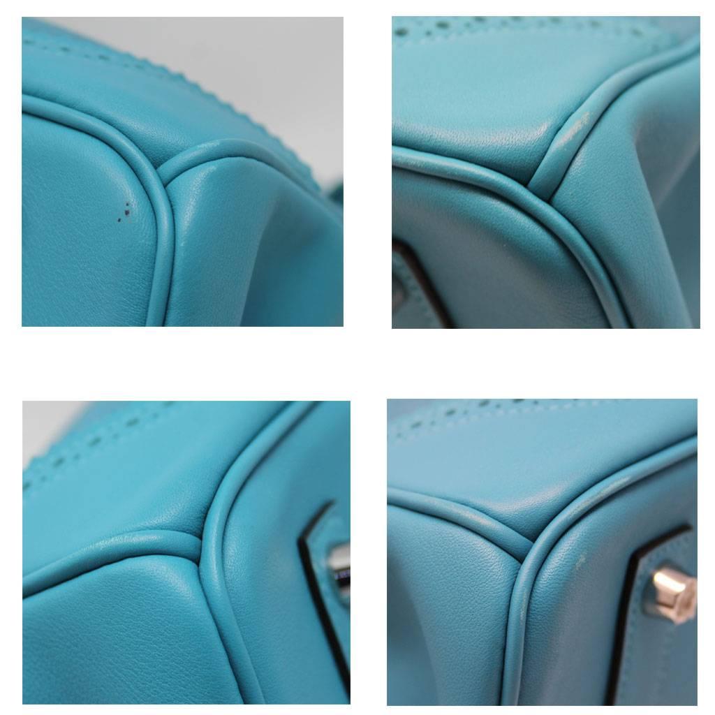 Women's Hermes Birkin Ghillies Turquoise 35cm Togo Swift Leather 2015 Handbag