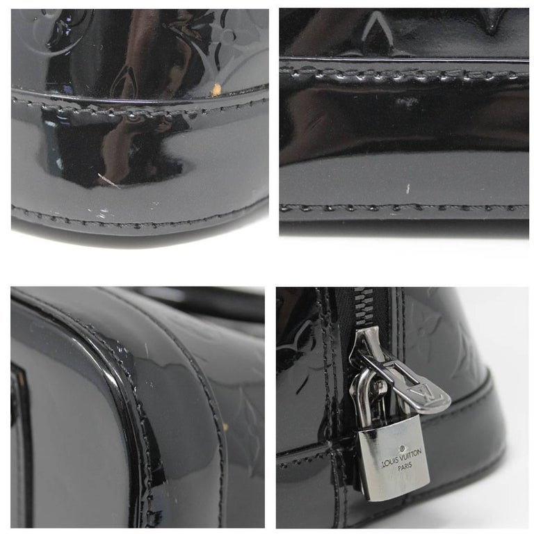 Louis Vuitton Alma PM Magnetique Vernis Noir Black Handbag Purse at 1stdibs